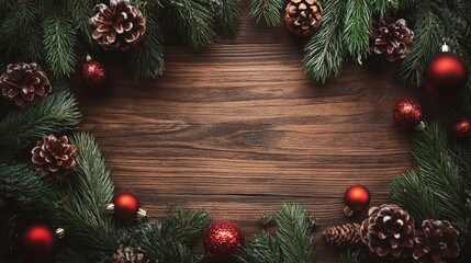 Wall Mural - Christmas background with copy space