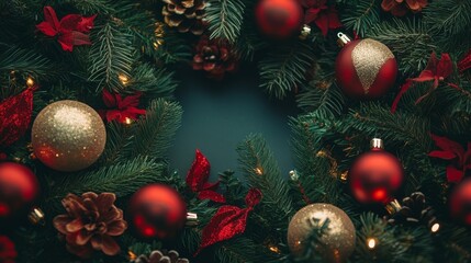 Wall Mural - christmas background with copy space