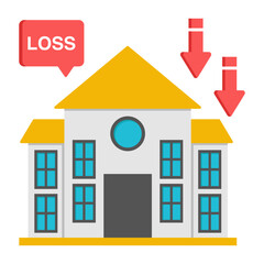 Wall Mural - Perfect design icon of estate loss chat

