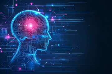 Conceptualization of next-generation technology using AI.