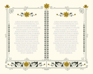 Wall Mural - Element flower for labels, banner and other design.