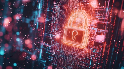 Poster - Digital data is protected on circuit boards with a cyber security lock