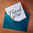 © Aurora - thank you message in an envelope