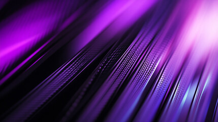 Poster - Abstract composition featuring vibrant purple and black lines with a futuristic feel