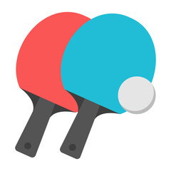 Sticker - A perfect design icon of table tennis 

