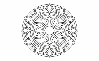  Mandala design white and clean black coloring page design  coloring page design book 