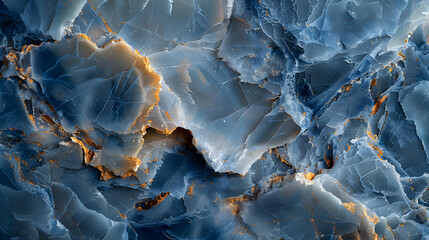  Blue and Gold Abstract Marble Texture Background