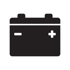 Car battery icon. Car accumulator icon. Auto battery symbols.