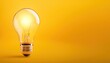 © studioforty3 - Innovative Ideas 3D Illustration of Glowing Light Bulb on Yellow
