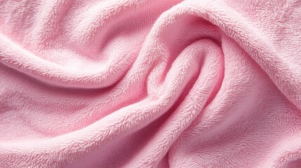 Wall Mural - Soft pink towel. Pink cotton fabric towel texture