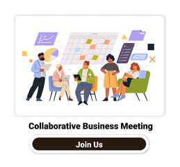 Poster - Business meeting teamwork office colleagues discussing project charts graphs diverse team collaboration workspace