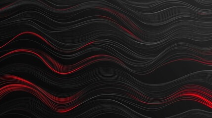 Canvas Print - wavy pattern for securities, background vector illustration, black and red