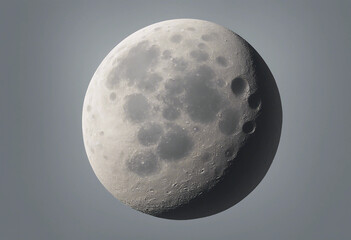 Wall Mural - Surface of the moon isolated on white or transparent