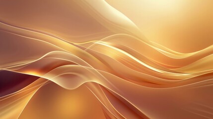  Flowing golden waves abstract background for elegant and modern design themes in promotional and creative projects