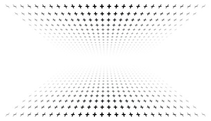 perspective plus sign symbols. plus symbol background