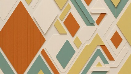 Poster - Geometric Pattern with Layered Shapes