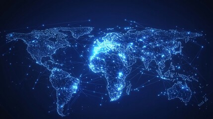 Global Network of Connected Cities and Countries