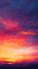 Dusk sky with vibrant hues of orange background