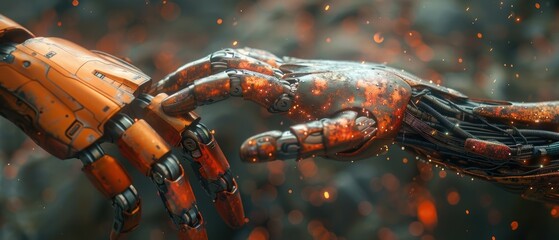 Poster - Exploring the fusion of human and intelligent technology through four taking hands collaborating in a digital era