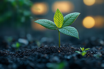 Aufkleber - a corporation issuing green bonds to reduce its carbon footprint, representing the private sector's 
