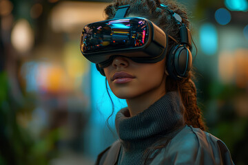 Poster - a company using the metaverse to conduct virtual job interviews, highlighting the role of immersive 