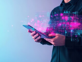 Aufkleber - Corporate leader holding a tablet