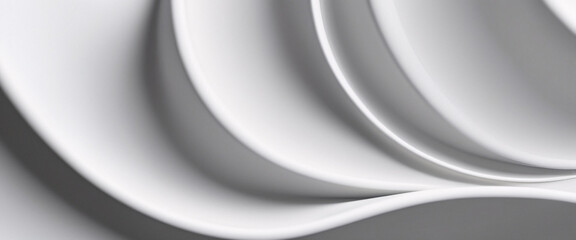 Canvas Print - Abstract White Curves
