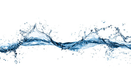 Poster - Water splash creates dynamic and refreshing visual effect, showcasing beauty of liquid movement against transparent background. splashes and droplets evoke sense of energy and vitality