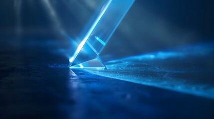 digital technology blue light prism surface poster web page PPT background