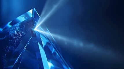Wall Mural - digital technology blue light prism surface poster web page PPT background