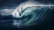 © chujun - Digital technology blue wave poster web page background