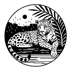 jaguar stealthily stalking its prey