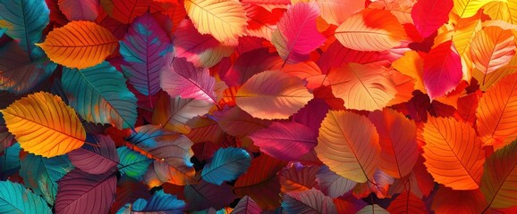 Wall Mural - beautiful abstract autumn leaves Colorful leaves in the park, autumn leaves