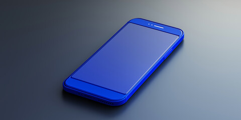 Poster - Modern smartphone showing empty screen lying on dark background