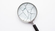 © pattozher - Shattered Lens: A broken magnifying glass, symbolizing the fragility of investigation, lost clarity, or the failure of scrutiny.