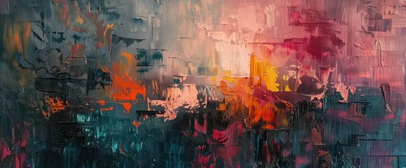 Fototapete - Oil Painting Abstract Expressionism Background