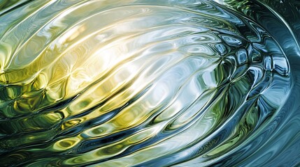 Abstract background with swirling green and blue liquid.