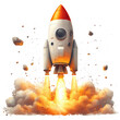 © vuang - A rocket blasts off!