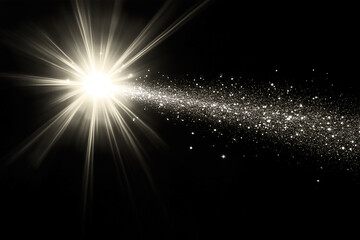 white lens flare effects, on a black background, for overlay or screen filter