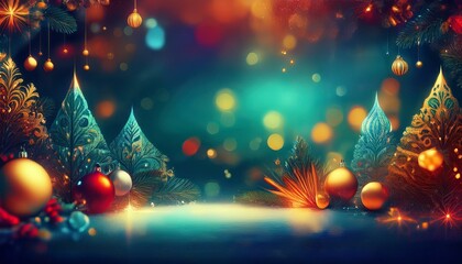 abstract christmas and happy new year background