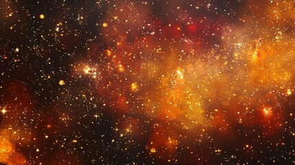 Wall Mural - Abstract Night Sky With Glowing Stars And Nebulae.