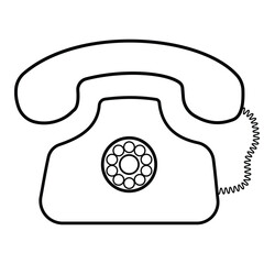Poster - Telephone icon vector contact us. Phone icon vector. Call icon vector black. vector illustration. Eps 10.