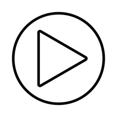 Poster - Play icon, vector sing. Play and start button vector icon. Black Play button icon on white background. Vector illustration. Eps 10.