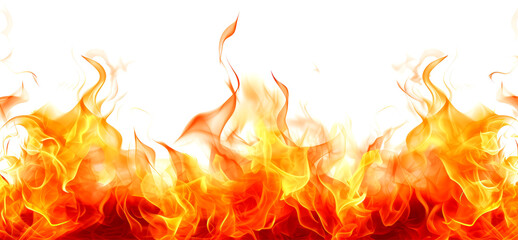 Fiery orange flames on black