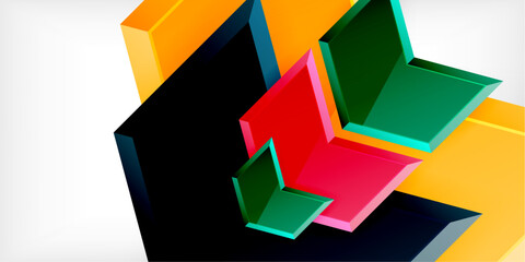Aufkleber - Vector 3d arrow techno design template