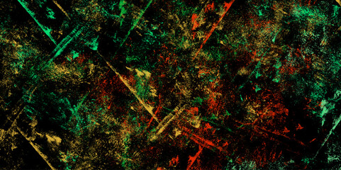 Wall Mural - dark grunge multicolor concrete . grungy multicolor canvas background or texture. dark green vintage
