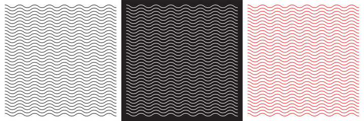 Poster - Wave lines pattern background seamless vector as zigzag stroke texture , undulate squiggle simple backdrop stripes element repeated image clip art. vector illustration. EPS 10