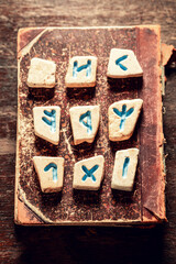 Poster - Unique divination by white rune stones using Celtic language