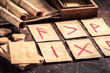 Poster - Extraordinary runic divination by cards and rune stones
