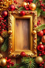 Wall Mural - gold frame with ornate decorations artistic detail